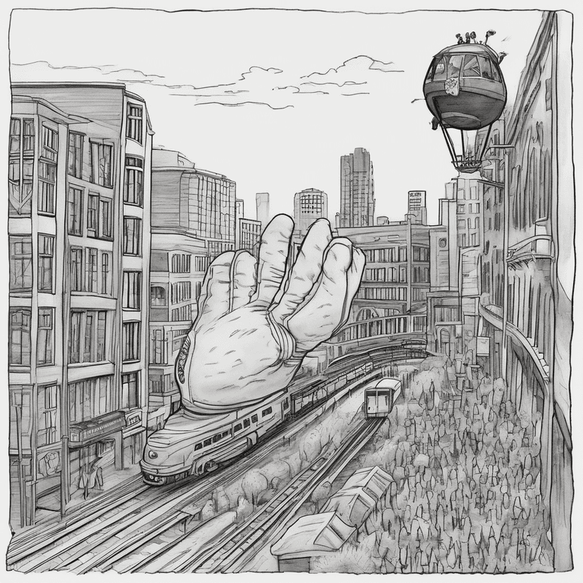 My mitt's got a train!